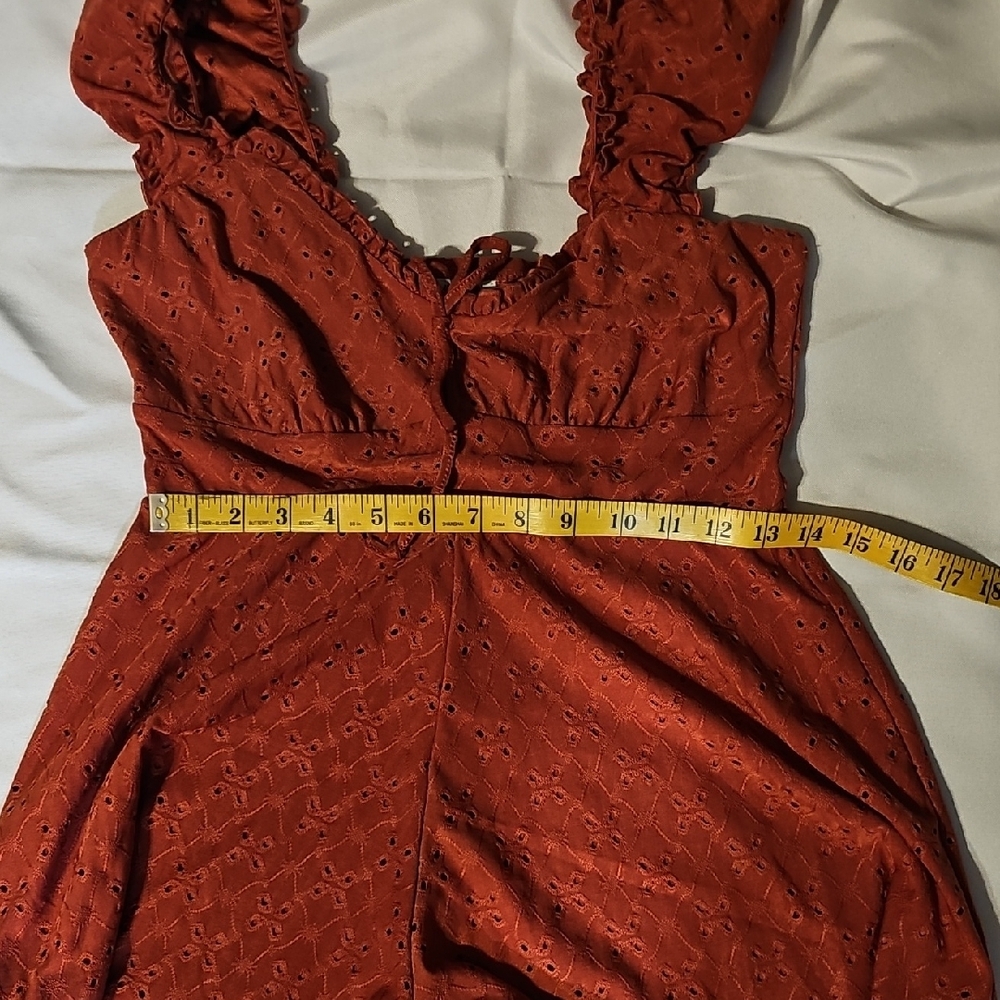 Heart & Heels Ruffled Rust Romper - Picture 5 of 9